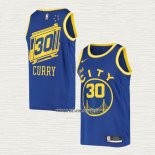 Stephen Curry NO 30 Camiseta Golden State Warriors Hardwood Classics 2020-21 Azul