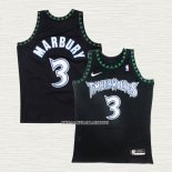 Stephen Marbury NO 3 Camiseta Minnesota Timberwolves Classic Negro