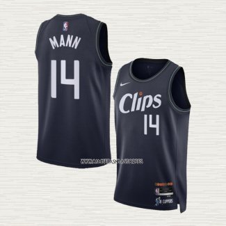 Terance Mann NO 14 Camiseta Los Angeles Clippers Ciudad 2023-24 Azul