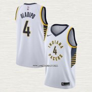 Victor Oladipo NO 4 Camiseta Indiana Pacers Association Blanco