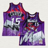 Vince Carter NO 15 Camiseta Toronto Raptors Mitchell & Ness 1998-99 Violeta