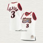 Allen Iverson NO 3 Camiseta Philadelphia 76ers Retro Blanco