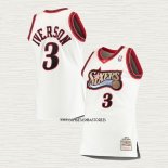 Allen Iverson NO 3 Camiseta Philadelphia 76ers Retro Blanco