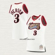 Allen Iverson NO 3 Camiseta Philadelphia 76ers Retro Blanco