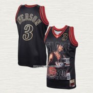 Allen Iverson NO 3 Camiseta Philadelphia 76ers Retro Slam Negro