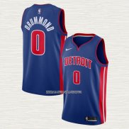 Andre Drummond NO 0 Camiseta Detroit Pistons Icon Azul