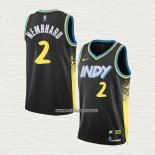 Andrew Nembhard NO 2 Camiseta Indiana Pacers Ciudad 2023-24 Negro