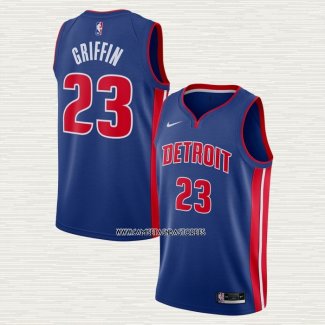 Blake Griffin NO 23 Camiseta Detroit Pistons Icon 2020-21 Azul