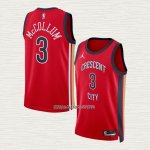 CJ McCollum NO 3 Camiseta New Orleans Pelicans Statement 2023-24 Rojo