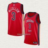 CJ McCollum NO 3 Camiseta New Orleans Pelicans Statement 2023-24 Rojo