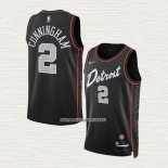 Cade Cunningham NO 2 Camiseta Detroit Pistons Ciudad 2023-24 Negro