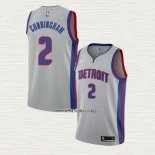 Cade Cunningham NO 2 Camiseta Detroit Pistons Statement 2020-21 Gris