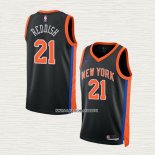 Cam Reddish NO 21 Camiseta New York Knicks Ciudad 2022-23 Negro