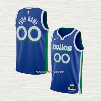 Camiseta Dallas Mavericks Personalizada Ciudad 2022-23 Azul