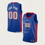 Camiseta Detroit Pistons Personalizada Ciudad 2020-21 Azul