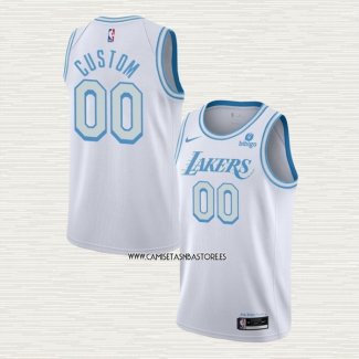 Camiseta Los Angeles Lakers Personalizada Ciudad 2021-22 Blanco