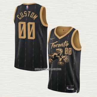 Camiseta Toronto Raptors Personalizada Ciudad 2021-22 Negro