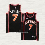 Carmelo Anthony NO 7 Camiseta New York Knicks Ciudad 2021-22 Negro
