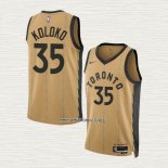 Christian Koloko NO 35 Camiseta Toronto Raptors Ciudad 2023-24 Oro