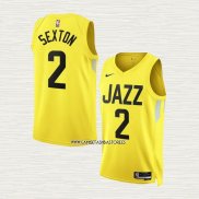 Collin Sexton NO 2 Camiseta Utah Jazz Icon 2022-23 Amarillo