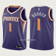 Devin Booker NO 1 Camiseta Nino Phoenix Suns Icon 2017-18 Violeta