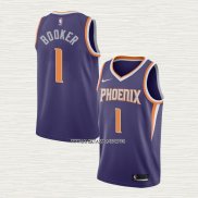 Devin Booker NO 1 Camiseta Phoenix Suns Icon 2021 Violeta