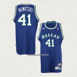 Dirk Nowitzki NO 41 Camiseta Dallas Mavericks Retro Azul