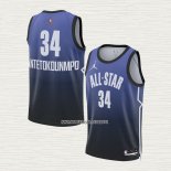 Giannis Antetokounmpo NO 34 Camiseta Milwaukee Bucks All Star 2023 Azul