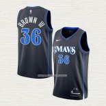 Greg Brown III NO 36 Camiseta Dallas Mavericks Ciudad 2023-24 Azul