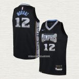 Ja Morant NO 12 Camiseta Nino Memphis Grizzlies Ciudad 2022-23 Negro