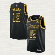 Jabari Brown NO 15 Camiseta Los Angeles Lakers Mamba 2021-22 Negro