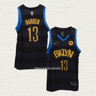 James Harden NO 13 Camiseta Brooklyn Nets Fashion Royalty Negro