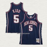 Jason Kidd NO 5 Camiseta Brooklyn Nets Retro Azul