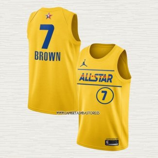 Jaylen Brown NO 7 Camiseta Boston Celtics All Star 2021 Oro