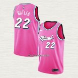 Jimmy Butler NO 22 Camiseta Miami Heat Earned 2019 Rosa