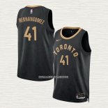 Juancho Hernangomez NO 41 Camiseta Toronto Raptors Ciudad 2022-23 Negro