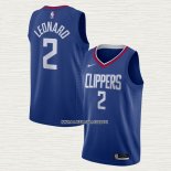 Kawhi Leonard NO 2 Camiseta Los Angeles Clippers Icon 2020-21 Azul