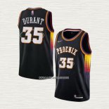 Kevin Durant NO 35 7 Camiseta Phoenix Suns 2022 Negro 5th Anniversary