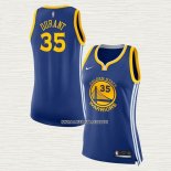 Kevin Durant NO 35 Camiseta Mujer Golden State Warriors Icon 2017-18 Azul