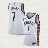 Kevin Durant NO 7 Camiseta Brooklyn Nets Ciudad 2019-20 Blanco