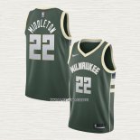 Khris Middleton NO 22 Camiseta Milwaukee Bucks Icon Verde