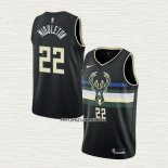 Khris Middleton NO 22 Camiseta Milwaukee Bucks Statement 2020 Negro