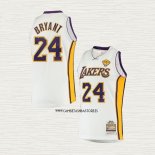 Kobe Bryant NO 24 Camiseta Los Angeles Lakers Hardwood Classics Blanco