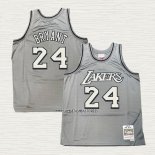 Kobe Bryant NO 24 Camiseta Los Angeles Lakers Mitchell & Ness 1996-97 Gris