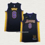Kobe Bryant NO 8 Camiseta Los Angeles Lakers Retirement 2018 Negro