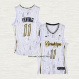 Kyrie Irving NO 11 Camiseta Brooklyn Nets Christmas Blanco