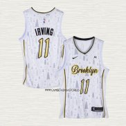 Kyrie Irving NO 11 Camiseta Brooklyn Nets Christmas Blanco