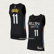 Kyrie Irving NO 11 Camiseta Brooklyn Nets Ciudad Autentico 2020-21 Negro
