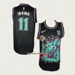 Kyrie Irving NO 11 Camiseta Brooklyn Nets Swamp Dragon Negro