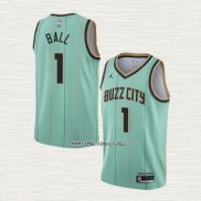 LaMelo Ball NO 1 Camiseta Charlotte Hornets Ciudad Verde